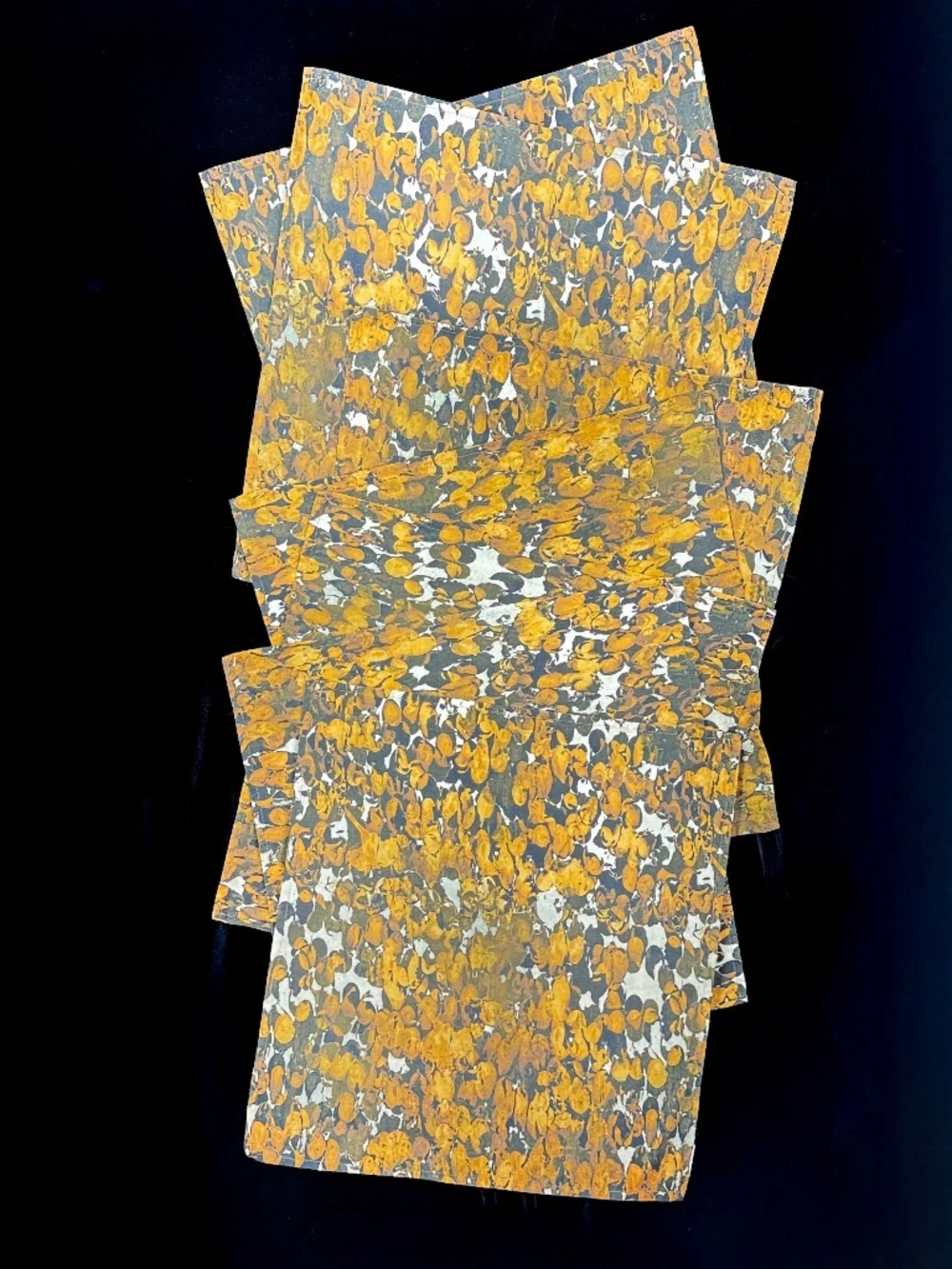 8 Crate & Barrel Cotton Napkins 20 in Square Autumn Gold and Brown Thanksgiving